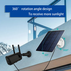 3W 5V Solar Security Camera Charging Plate with 360 Rotation