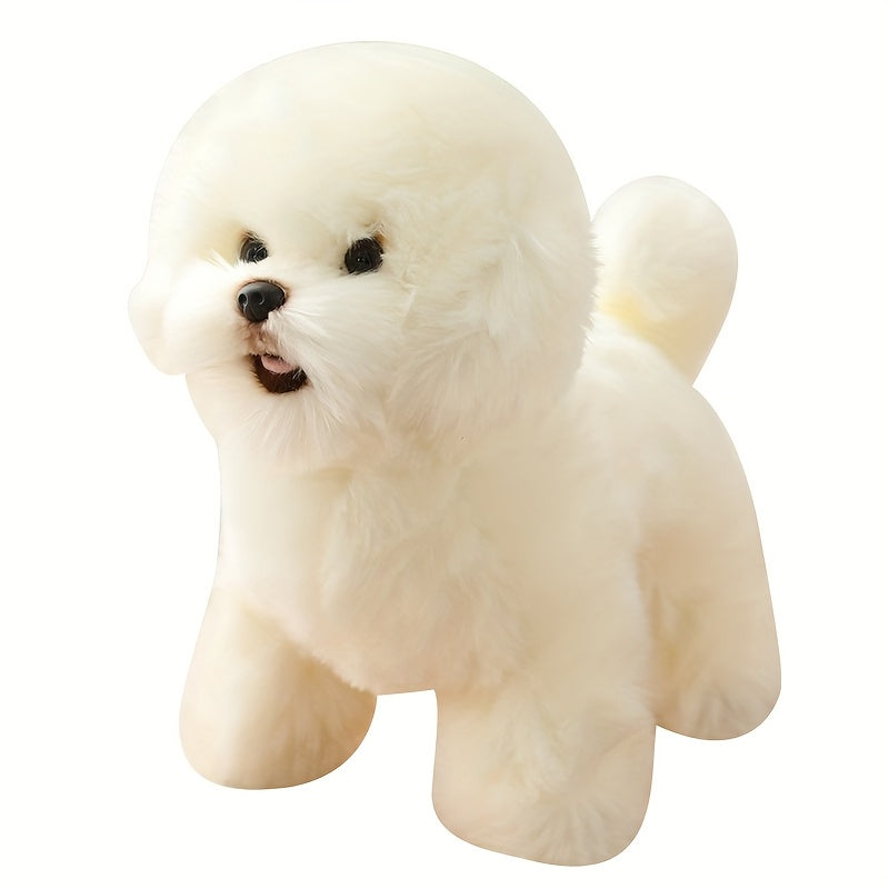 Bichon Dog Plush Toy Soft Fluffy Brown Stuffed Animal