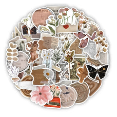60pcs Retro Diary Doodle Stickers Scrapbook Luggage Skat