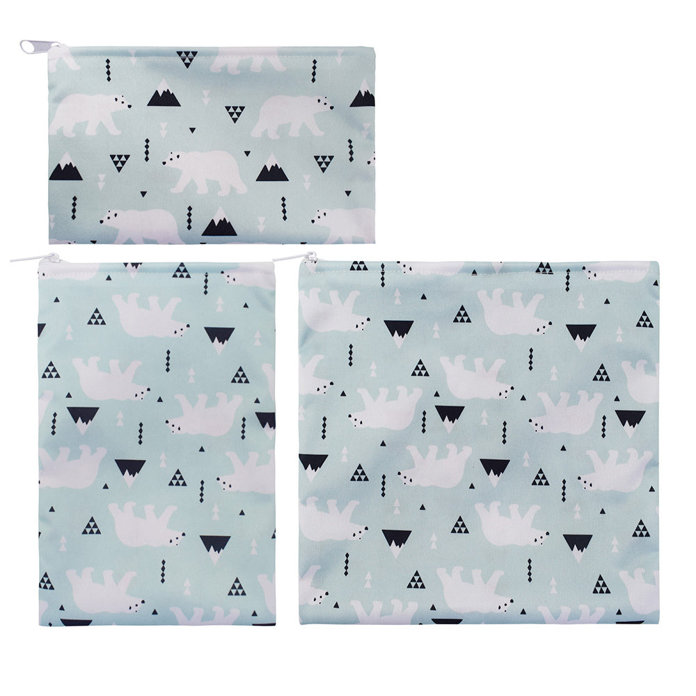 3 PCS Reusable Snack Bags Baby Food Pouches Sandwich Lunch Bags