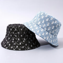 Sequin Decor Bucket Hat Lightweight Beach Basin Hat Unisex Hip Hop