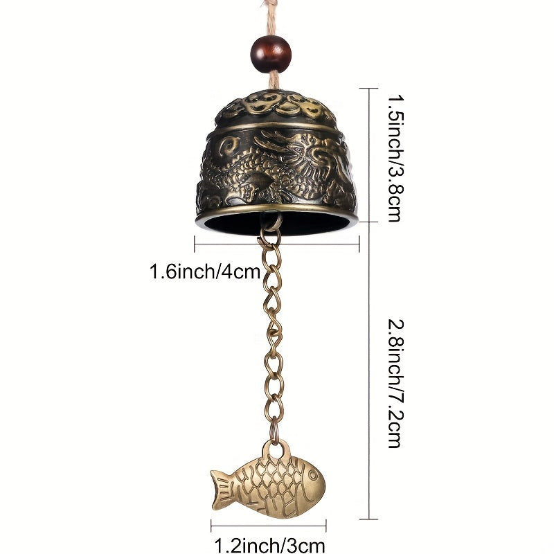 Vintage Dragon Bell Fengshui Wind Chimes Good Luck Hanging Bell