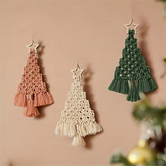DIY Woven Thread Christmas Tree Kit Fun Craft Hand Woven Cloth Rope Material