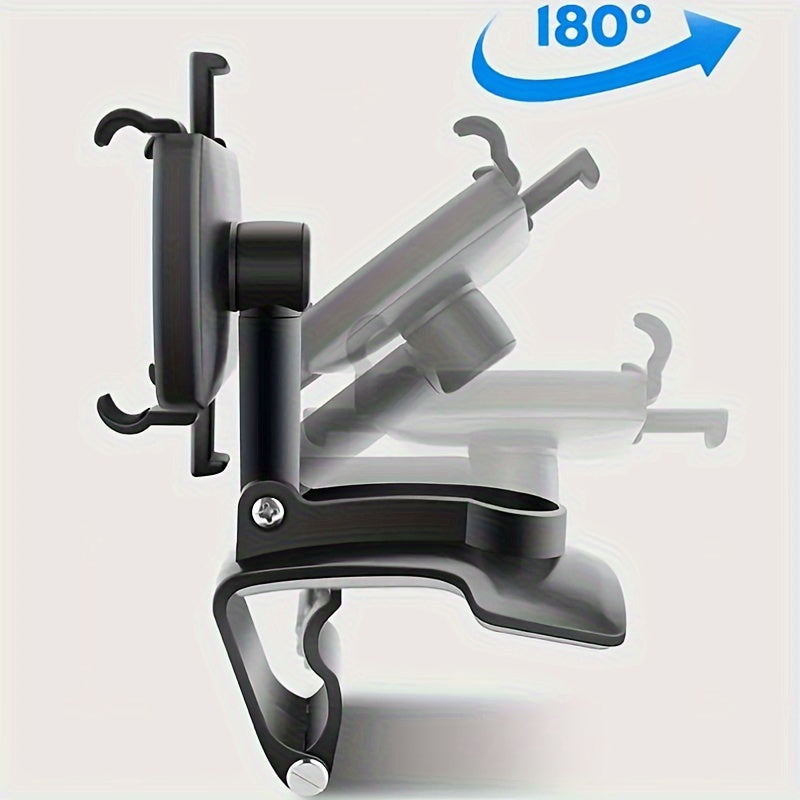Car Rearview Mirror Navigation Bracket with Mobile Phone Holder