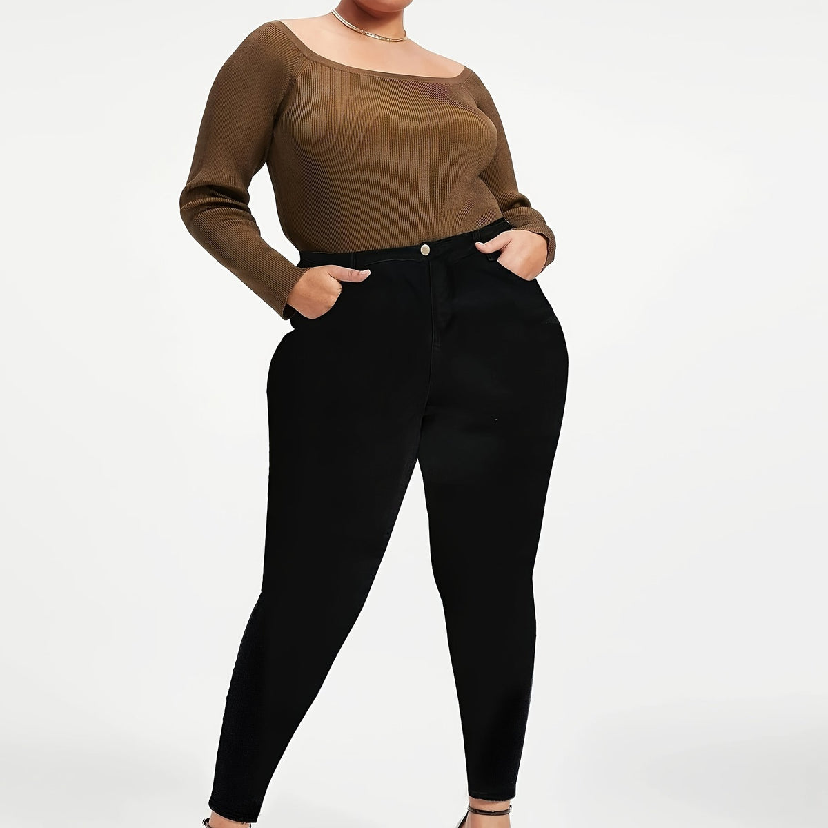  High Rise Stretch Skinny Jeans