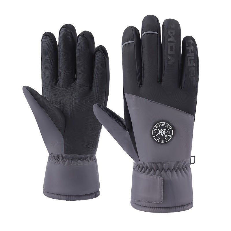 Waterproof Windproof Plush Gloves for Winter Outdoor Activities