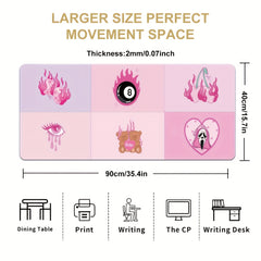 Anime Mouse Pad Baby Bear Large Gaming Keyboard Pad Non Slip Rubber Base