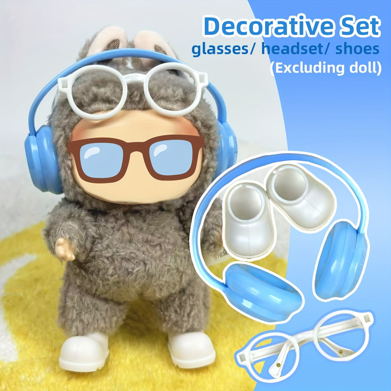 3pcs Doll Decoration Set for LABUBU, Ideal for Dollhouse Accessories