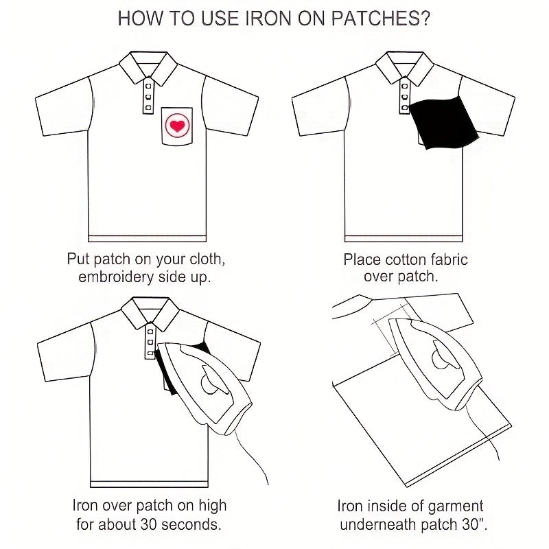 8pcs Giraffe Pattern Iron On Patches Sew On Embroidered Applique
