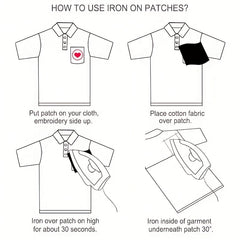 8pcs Giraffe Pattern Iron On Patches Sew On Embroidered Applique