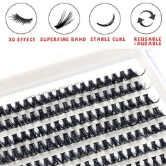 240 Pairs Cluster Lashes D Type 9mm 16mm Mixed Length Eyelashes DIY