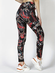 Floral Printed High Waist Yoga Pants