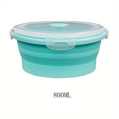 Portable Silicone Lunch Box for Office and School Microwave Safe