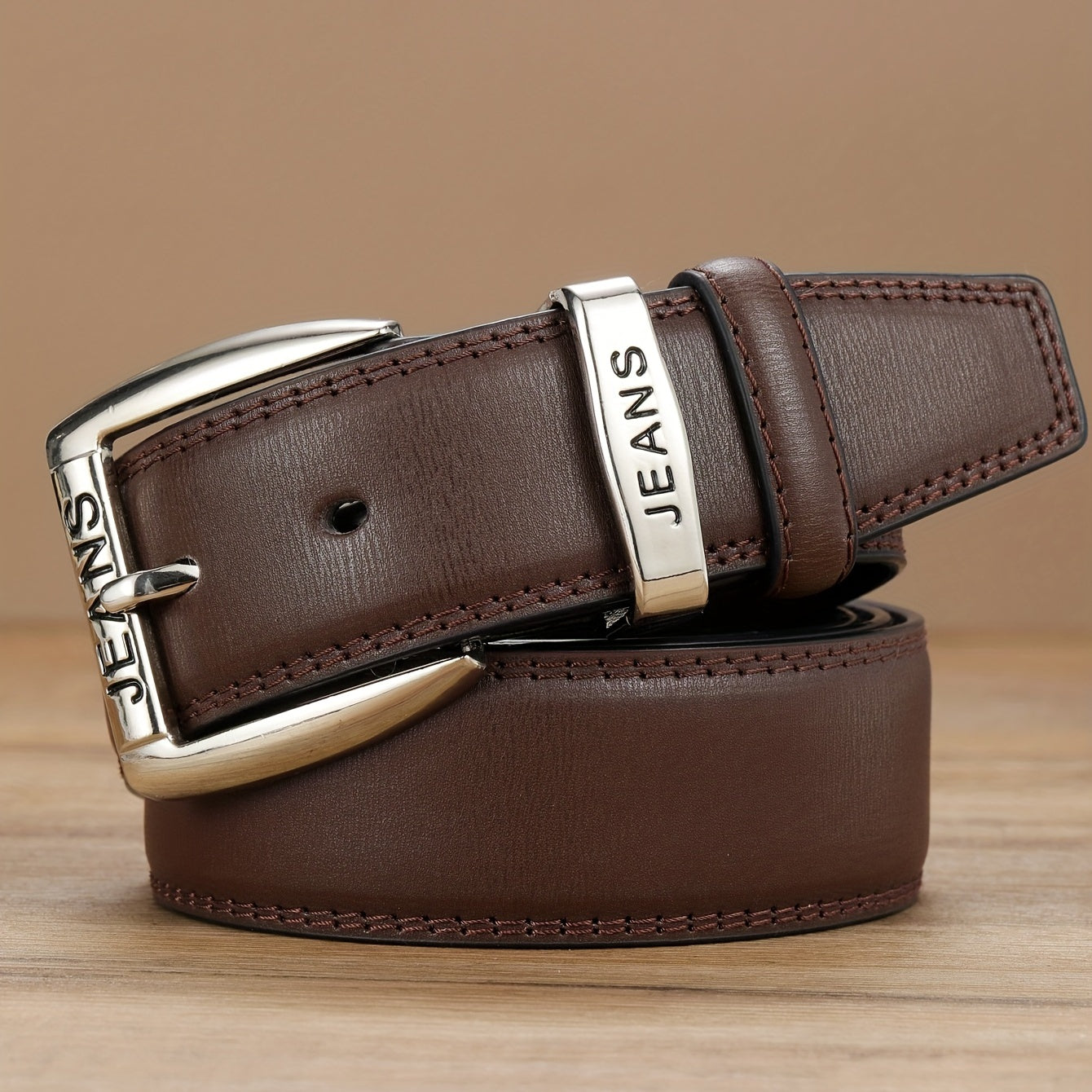 Vintage Men's Double Circle Engraved Belt