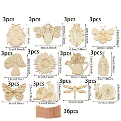 Wooden Insect Crafts Set DIY Handicrafts Set Creative Painting Set