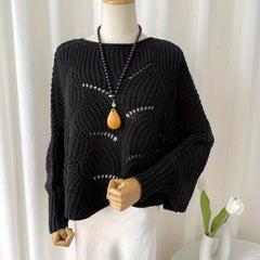 Geometric Oversized Knitwear Shawl Windproof Bat Sleeve Cardigan Cape