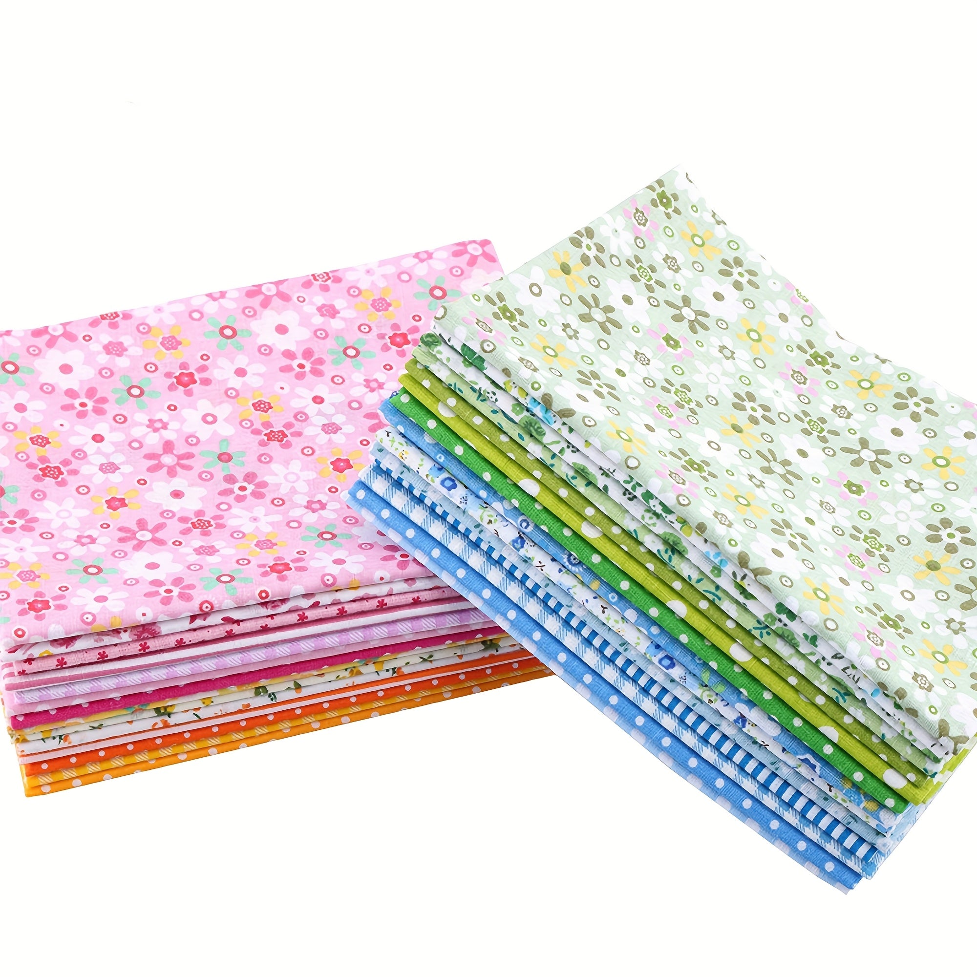 28pcs Floral Patchwork Fabric Bundle 24x24 Precut Squares Quilting Sewing Crafts