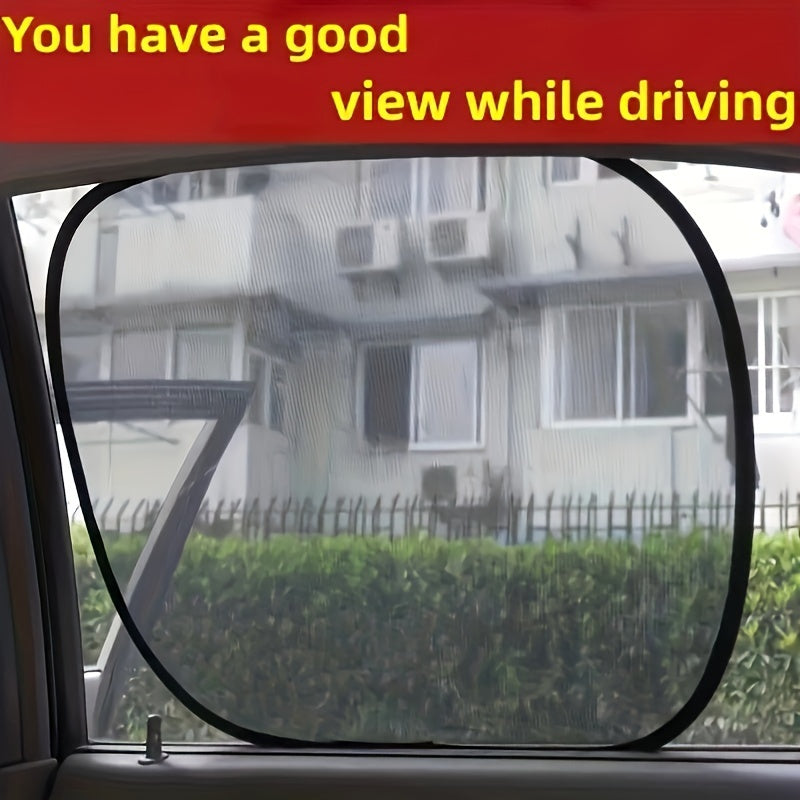 2pcs Car Side Window Sunshade Stickers Heat Insulation for Most Cars