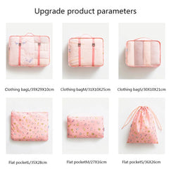 7PCS/Set Luggage Packing Travel Organizer Clothes Storage Waterproof Bags