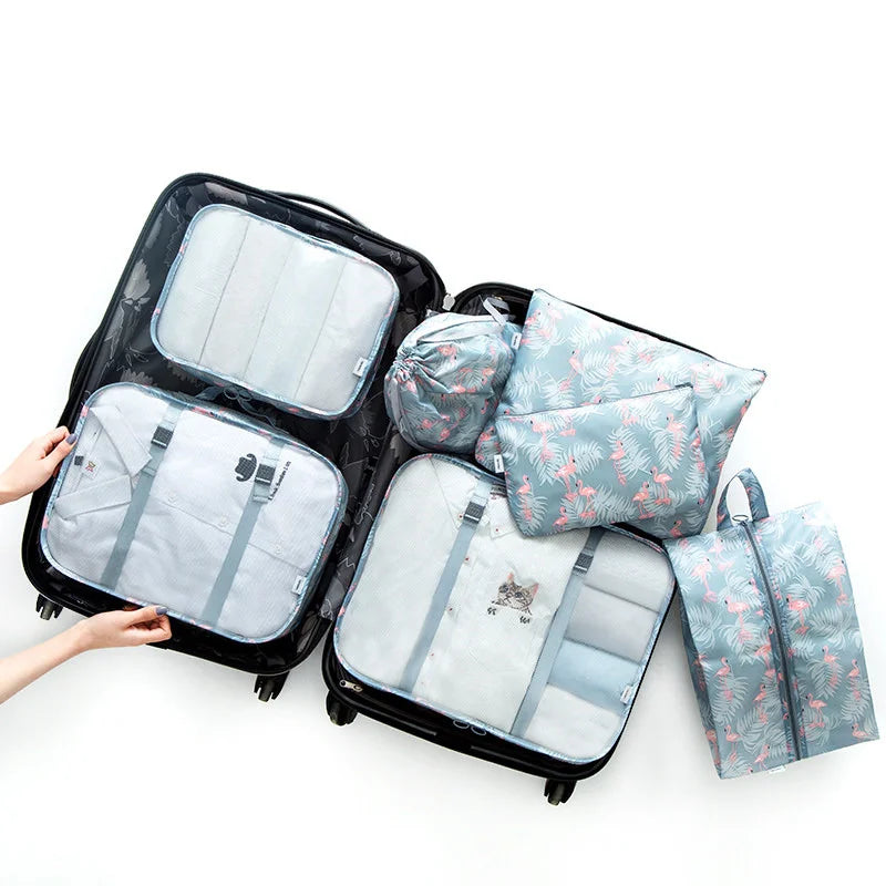 7PCS/Set Luggage Packing Travel Organizer Clothes Storage Waterproof Bags