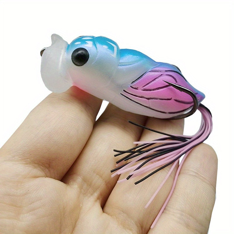 Bionic Cicada Silicone Soft Bait Double Hook Fishing Tackle