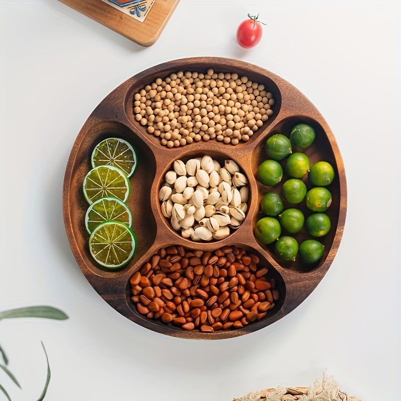 Wooden Fruit Tray Outdoor Serving Platter for Picnics and Weddings