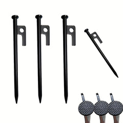 4pcs Steel Tent Nails Heavy Duty Awning Stakes - Outdoor Hiking Gardening Canopy