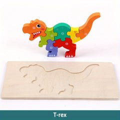Wooden 3D Puzzle for Kids - Cognitive Early Education Toy
