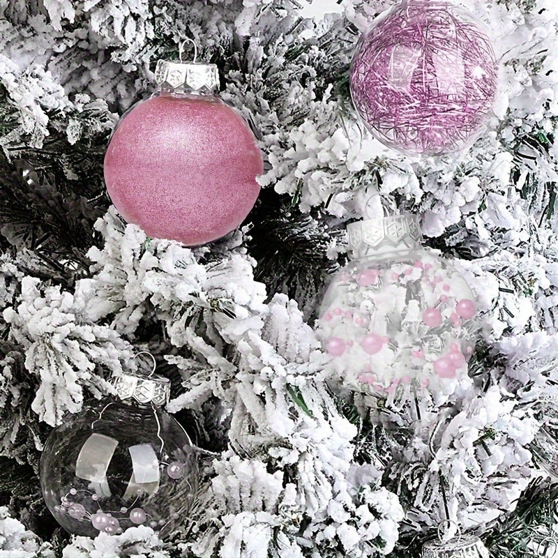6pcs Pink Christmas Tree Decorative Balls Party Decoration Supplies
