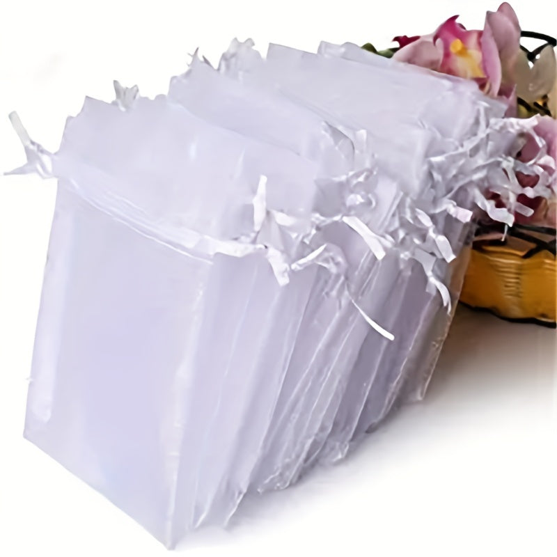 20pcs Transparent Organza Bags Wedding Gift Bags Jewelry Gift Bags