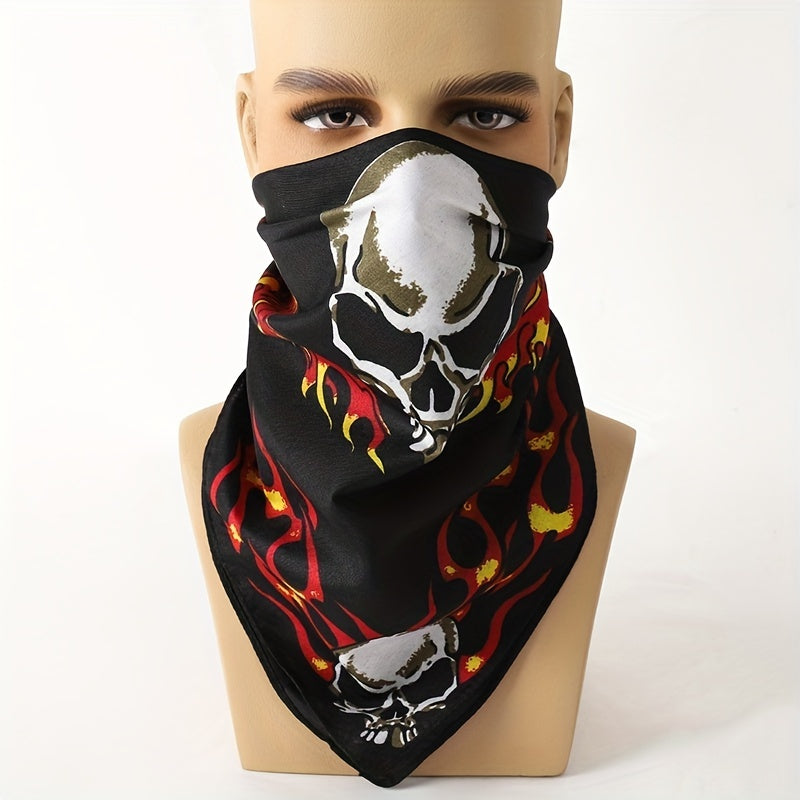 Men's Printed Square Scarf For Outdoor Party Playing