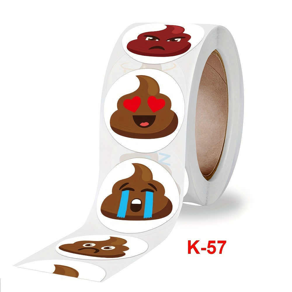 240pcs Poop Emoticon Sticker Pack Office Supplies