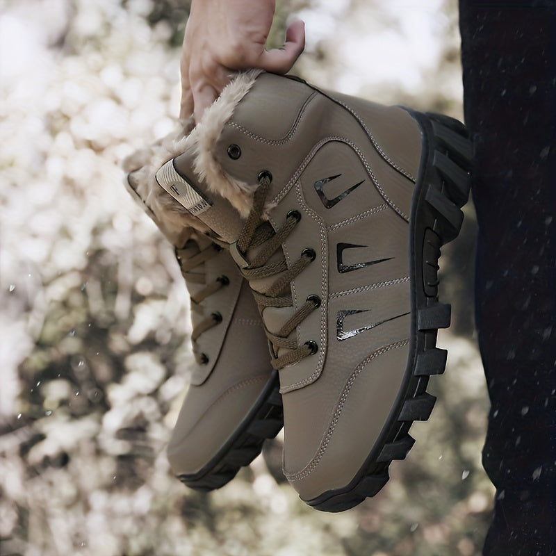 Winter Snow Boots Fleece Lined Hiking Boots
