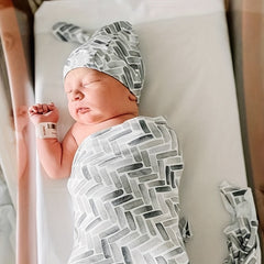3pcs Newborn Photo Props Baby Sleeping Bag Hats Hairband Cotton Wrap Suit