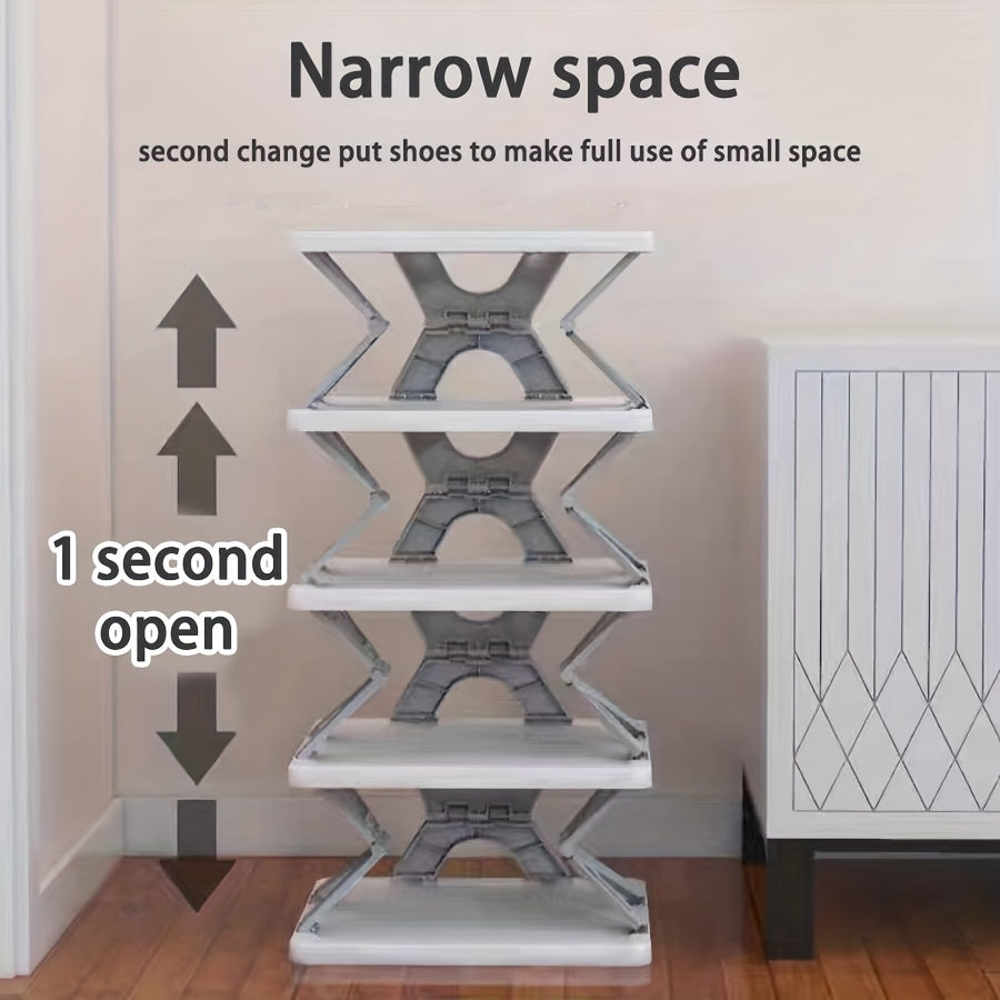 6pcs Folding Shoe Rack for Entryway Indoor Dormitory