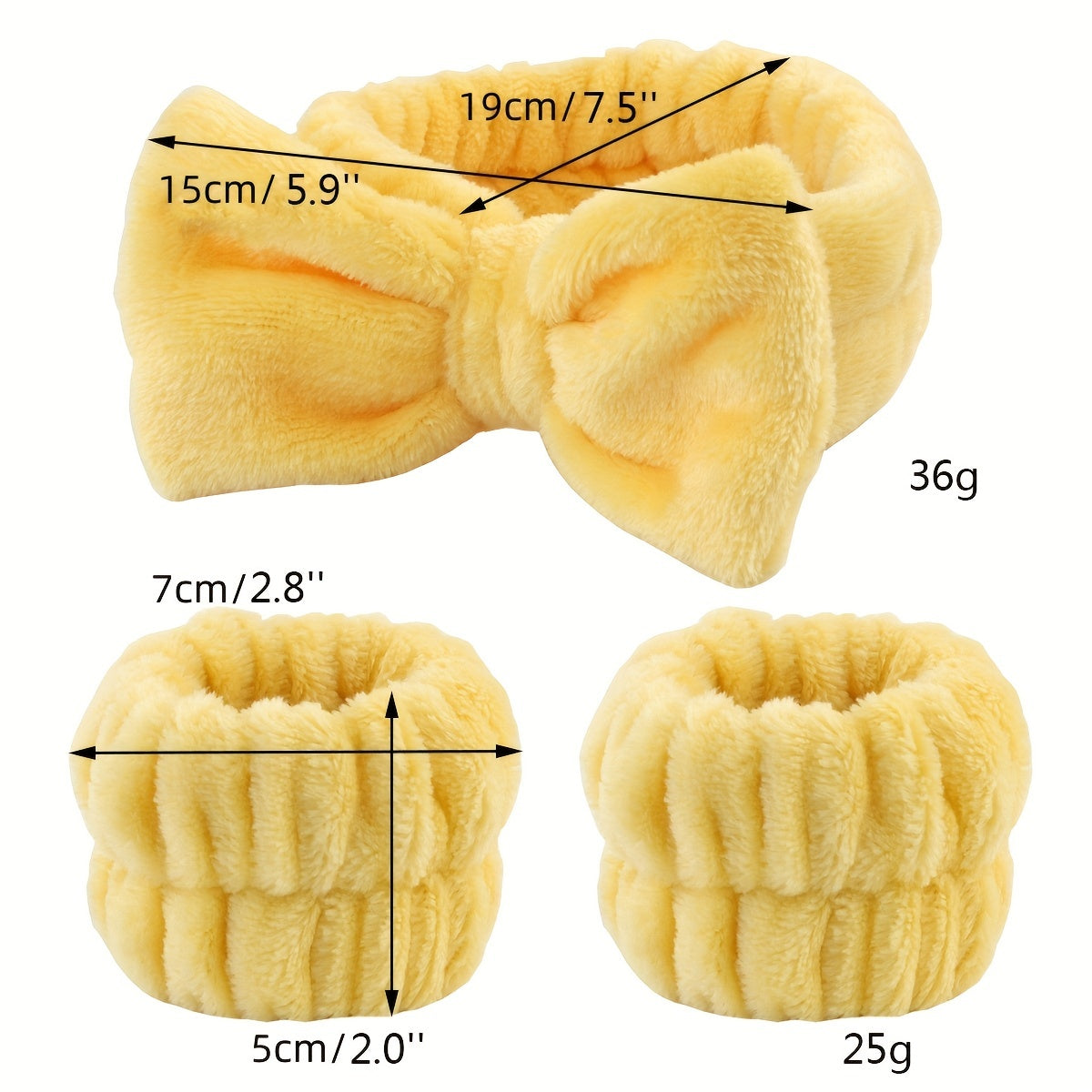 Coral Fleece Soft Headband Wristband For Washing Face Towel