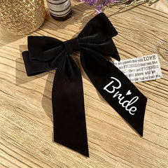 Satin Bride Hair Bow for Weddings & Formal Events