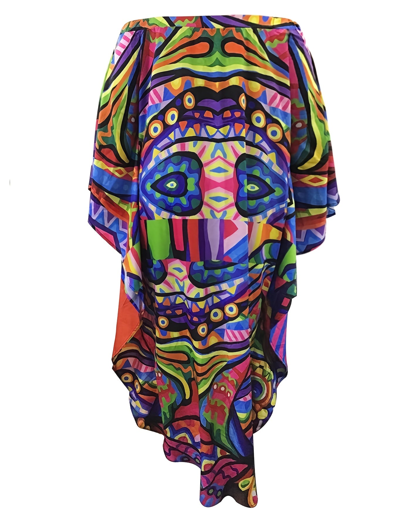  Figure Print Off Shoulder Maxi Dress