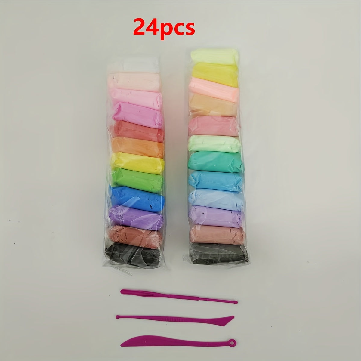 Ultra Light Air Drying Clay Kit 24 Colors w/ Tools DIY Crafts