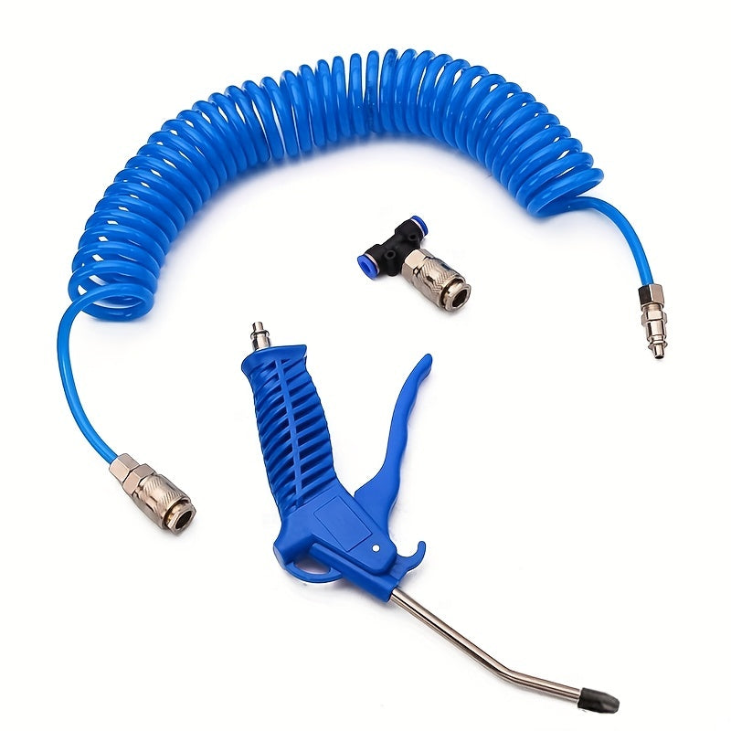 Mini European Type Dust Blows Hose Set Air Blow Gun Steel Nozzle