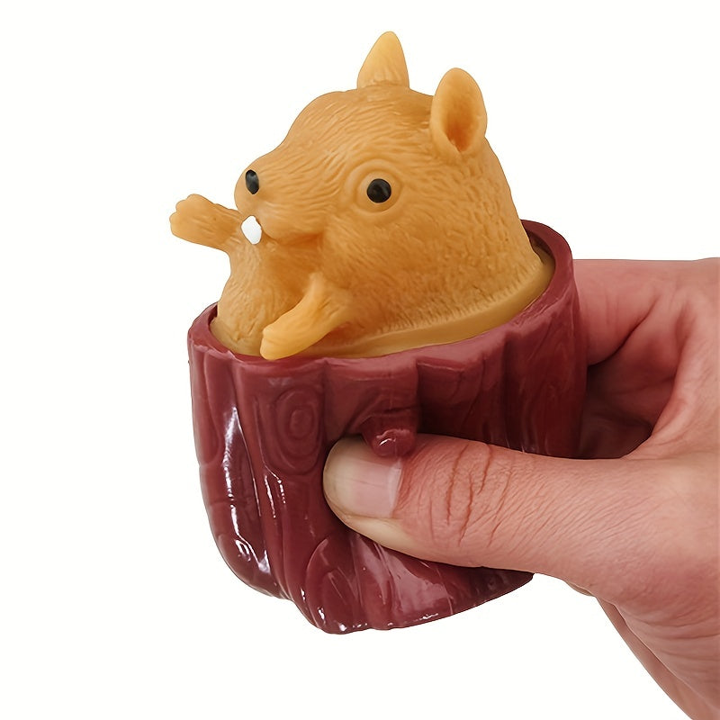 Squirrel Decompression Toy Soft Tricky Toy For Stress Relief