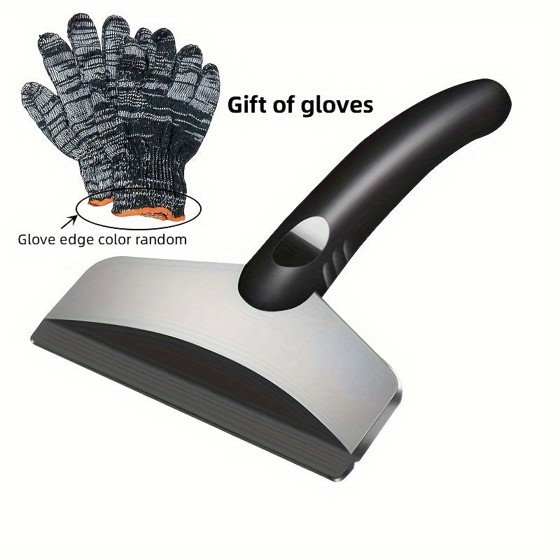 1pc Car Ice Scraper Snow Shovel Stainless Steel Car Windshield Snow Remover