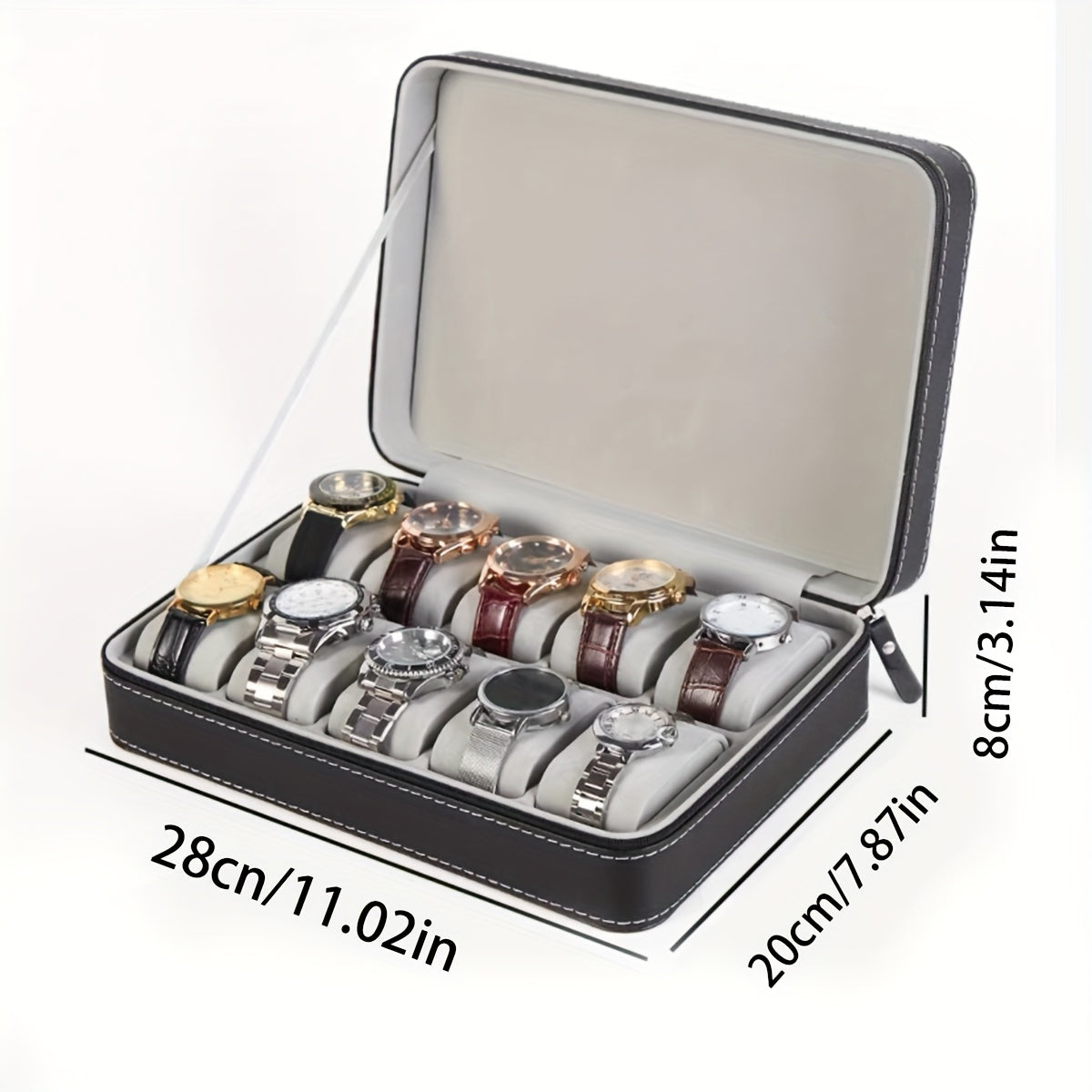 Detachable Watch Pillow Storage Box Zipper Bag