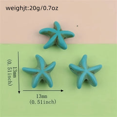 20pcs Turquoise Starfish Beads DIY Earrings Bracelet Necklace Accessories