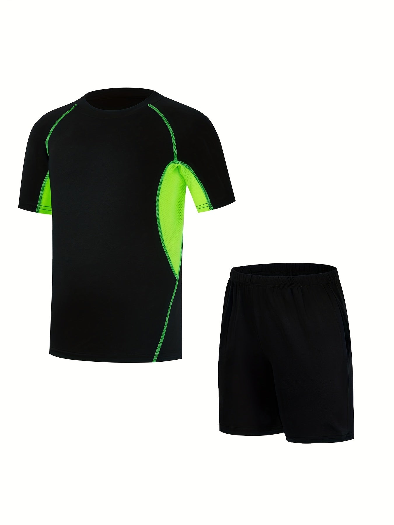 Boys' Outdoor Sports Quick Drying Sweat Suit with T-Shirt & Shorts