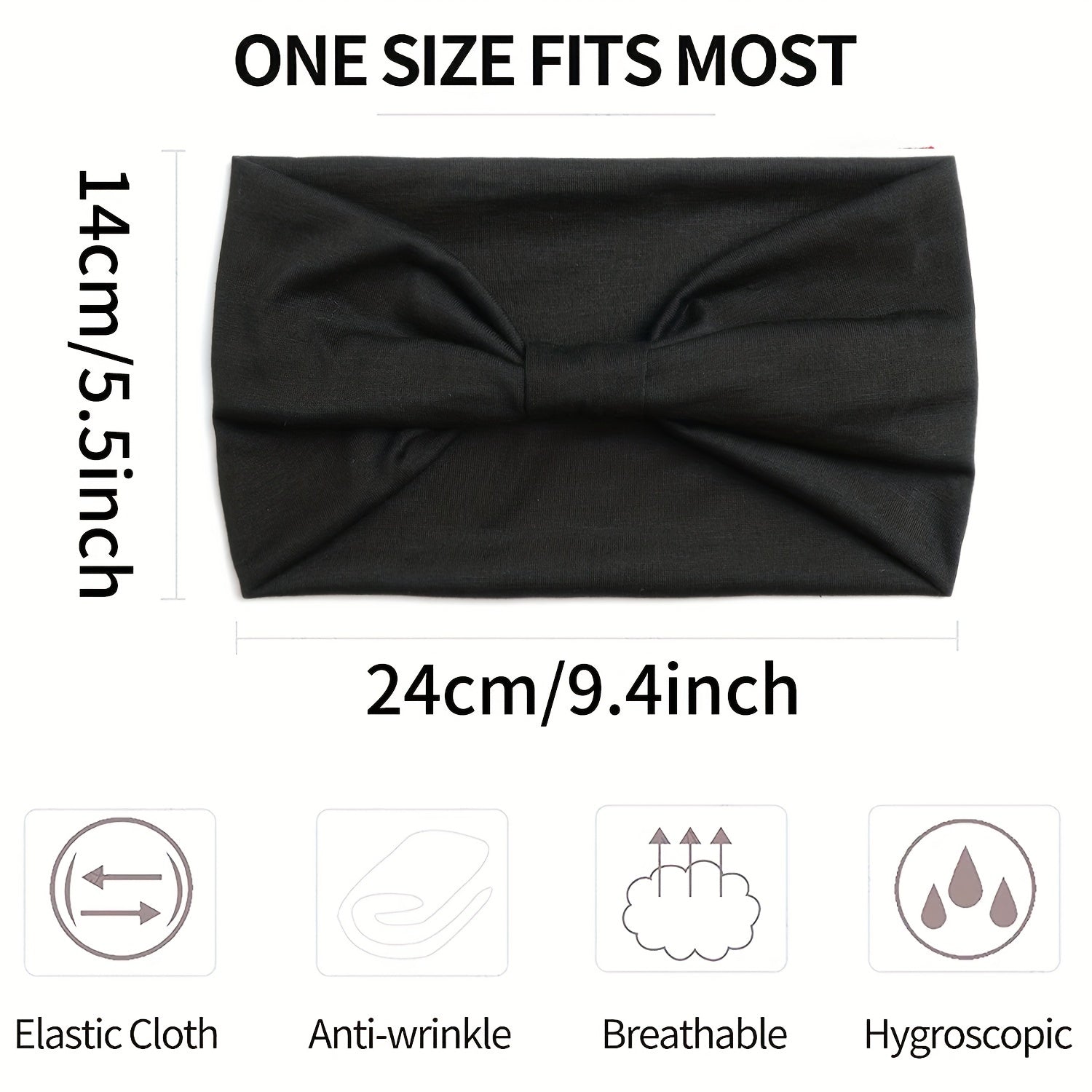 Wide Brim Knotted Headband for Sports Yoga