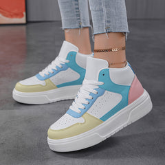 Women's High Top Skate Shoes Wear Resistance Non Slip Chunky Sneakers