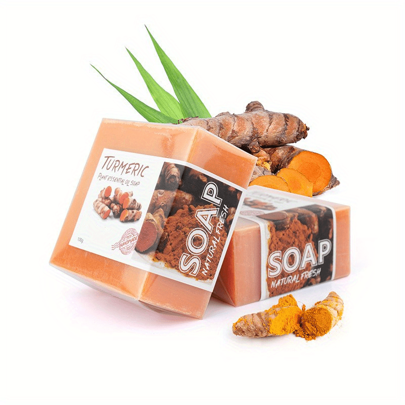 Turmeric Soap Bar for Acne, Dark Spots, Cleansing & Moisturizing Skin