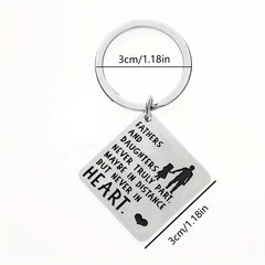 Father Daughter Keychain Dad Christmas Valentine Wedding From Daughter