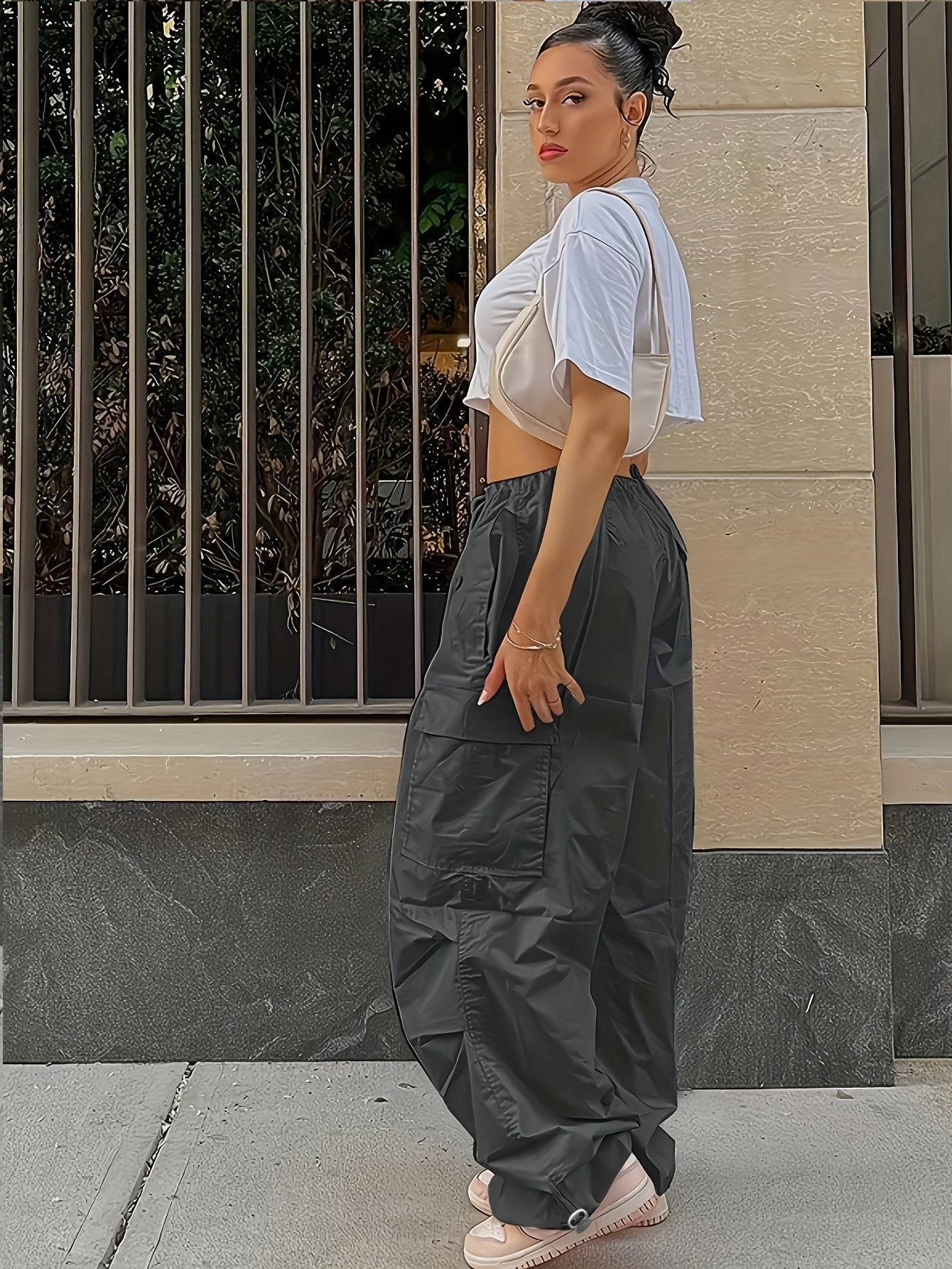Y2K Oversized Cargo Straight Casual Pants Women's Clothing